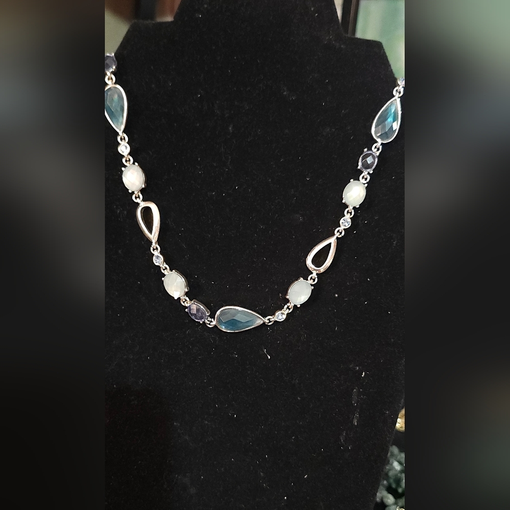 Anne Klein multi blue necklace